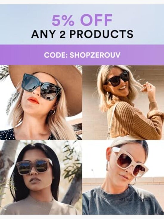 Oversized Retro Square Sunglasses 50mm UV400 Protection main image 6